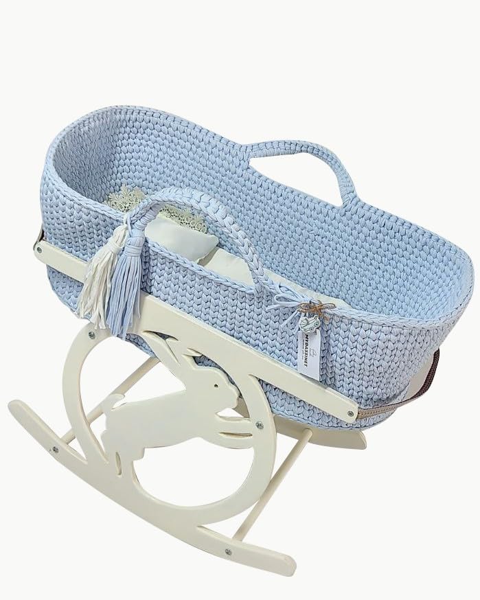Beautiful Baby Moses Bassinet - Comfortable & Secure Unisex Cradle for Newborns | Perfect for Nursery Decor & Baby Shower Photography (Basket Only) | Ideal for Home, Hospital & Photo Shoots