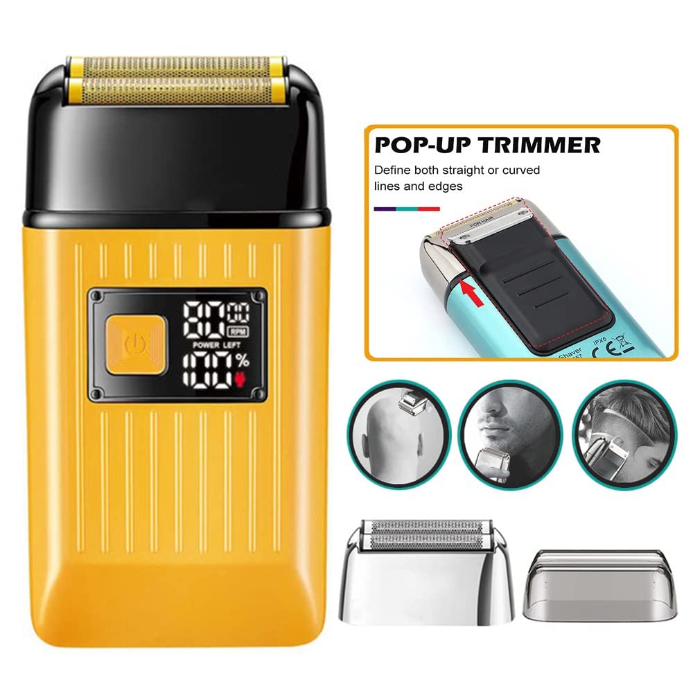 Best Electric Razors for Men - Rechargeable Wet & Dry Beard Trimmer & Hair Clipper - Precision Shaver for Smooth Shaving - Perfect for Travel, Gym & Daily Grooming Routine