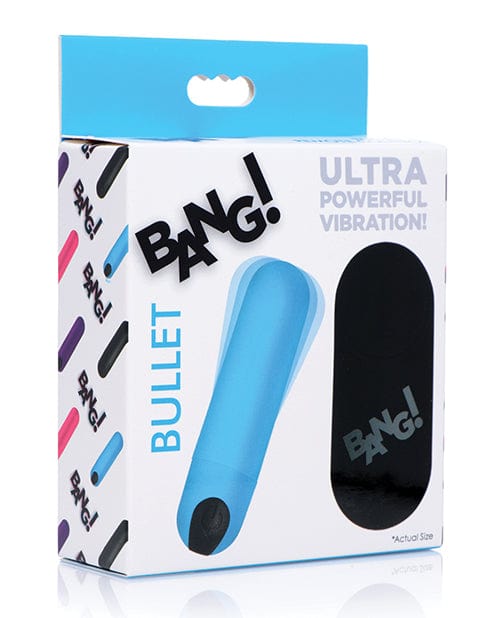 Bang! Powerful Rechargeable Vibrating Bullet with Wireless Remote Control - Blue | Waterproof & Ultra Quiet for Couples Play, Solo Pleasure & Spicing Up Relationships