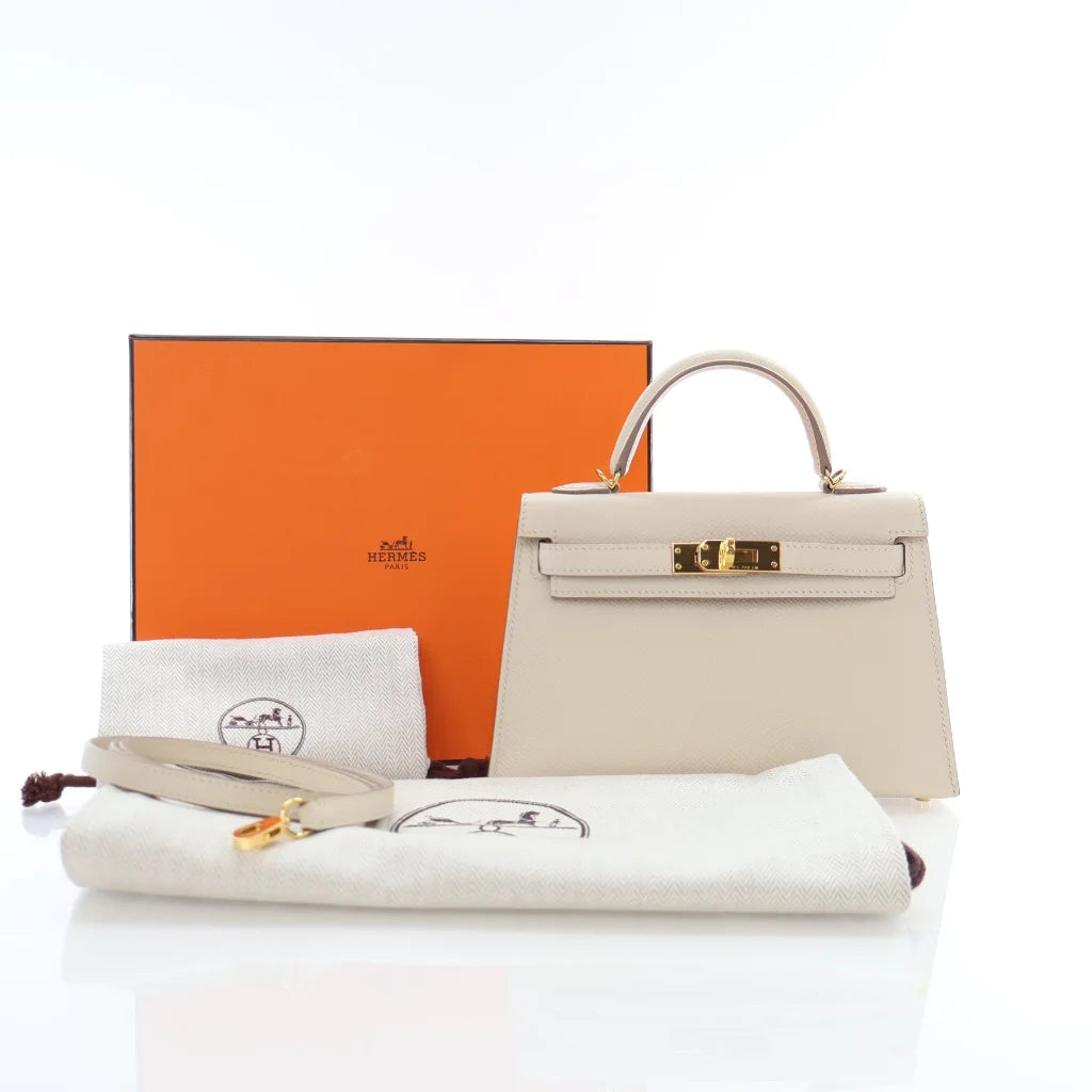Luxury French Epsom Mini Kelly Bag - Authentic Leather Handbag for Women | Perfect for Evening Parties, Weddings & Special Occasions