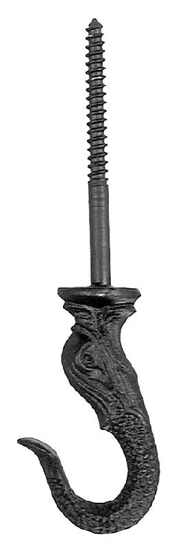 B&P Lamp® Large Cast Iron Hook with Dolphin Motif - Heavy Duty Wall Hanger for Coats, Hats, and Decor - Perfect for Beach House, Coastal Decor, and Nautical Theme Rooms