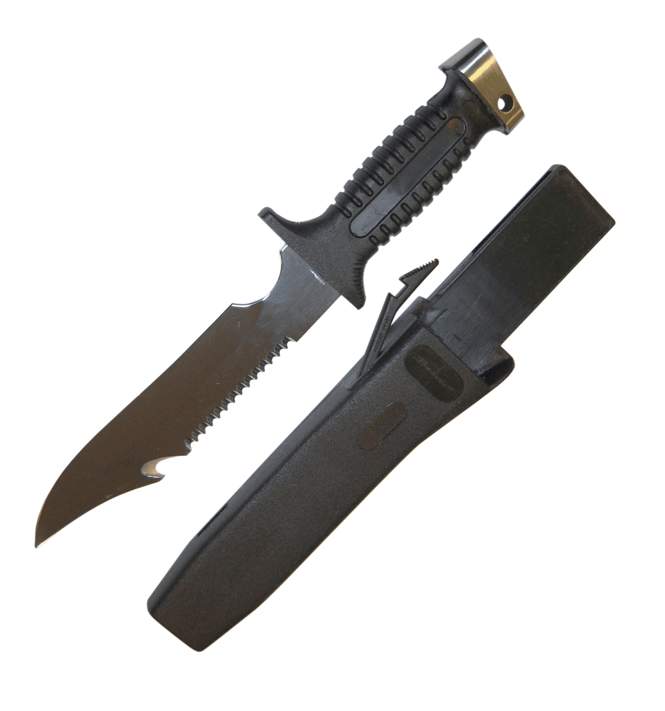 Beaver Hammerhead Professional Dive Knife - Stainless Steel Blade, Rubber Grip - Perfect for Scuba Diving, Spearfishing & Underwater Adventures