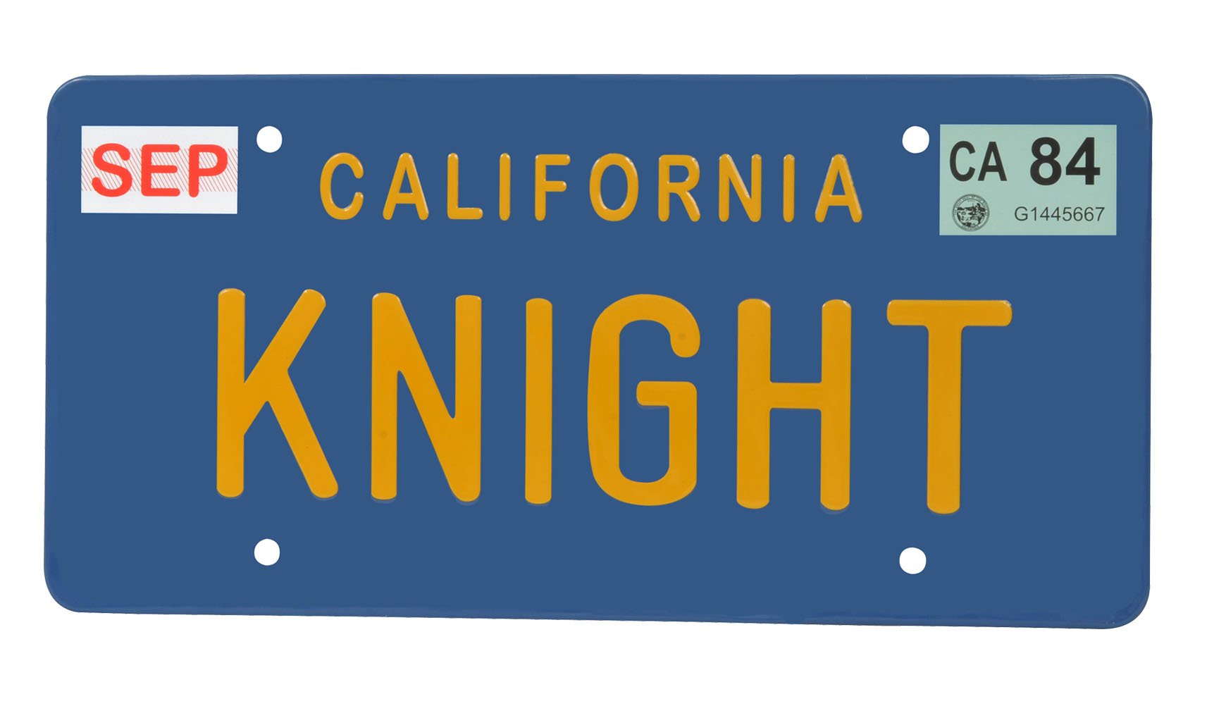 Knight Rider Official Knight License Plate Replica - Diamond Select Toys Collectible for Cars, Walls & Man Caves - Perfect for TV Show Fans & 80s Nostalgia Decor