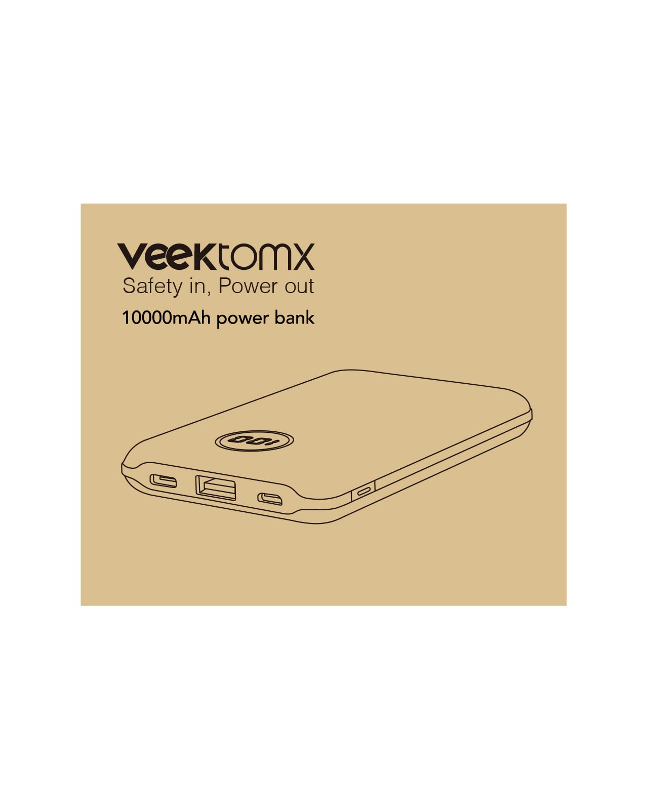 VEEKTOMX 10000mAh Mini Power Bank - Ultra Slim Portable Charger with 22.5W PD Fast Charging, USB C Power Bank for iPhone 15/14/13, Samsung Galaxy & Android Devices | Perfect for Travel, Camping & Emergency Charging