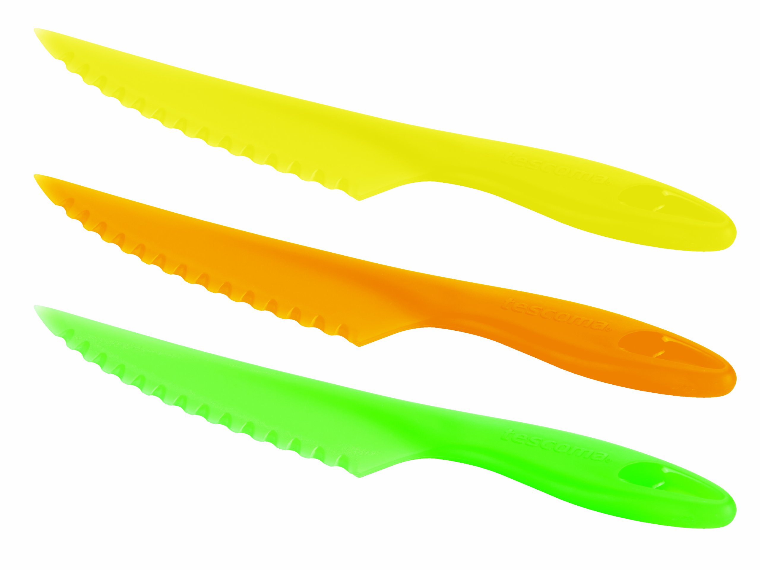 Tescoma PRESTO Small Lettuce Knife - Plastic Serrated Blade for Safe Salad Cutting, Perfect for Kitchen, Picnics & Camping