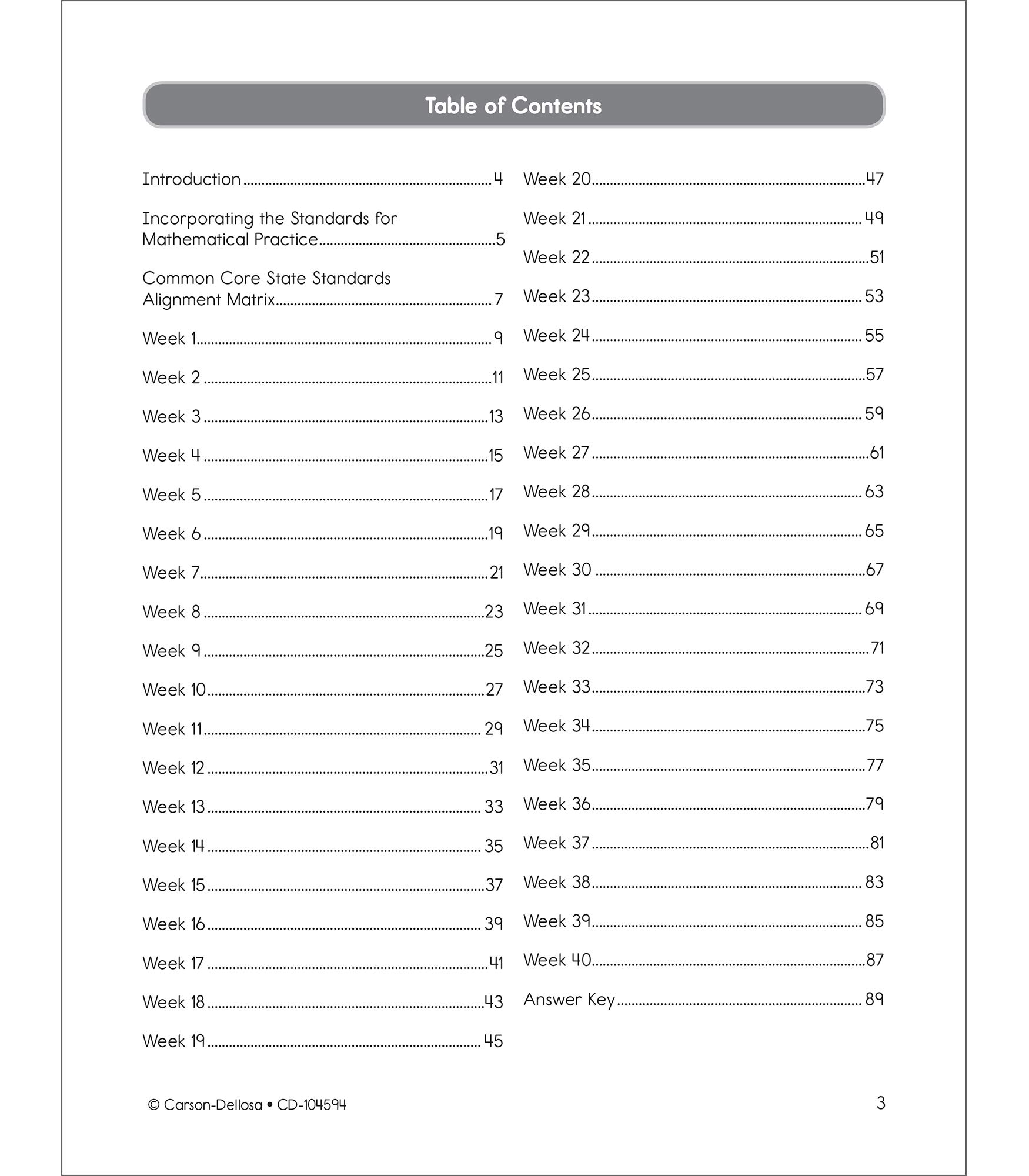 Common Core Math 4 Today Workbook - 5th Grade, 96 Pages | Daily Practice & Skill Building for Elementary Students | Homeschool & Classroom Learning Resource