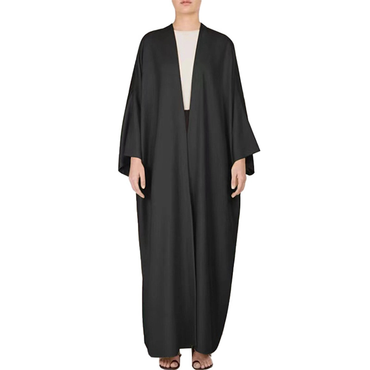 Elegant Open Front Cardigan Abaya Dress #25435 - Perfect for Casual Wear, Prayer, and Modest Fashion