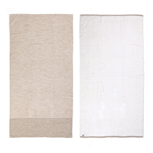 Premium Japanese Imabari Iori Umi Bath Towel - Soft Absorbent Quick-Dry Shower Towel, Beige - Luxury Spa & Beach Essential for Home & Travel