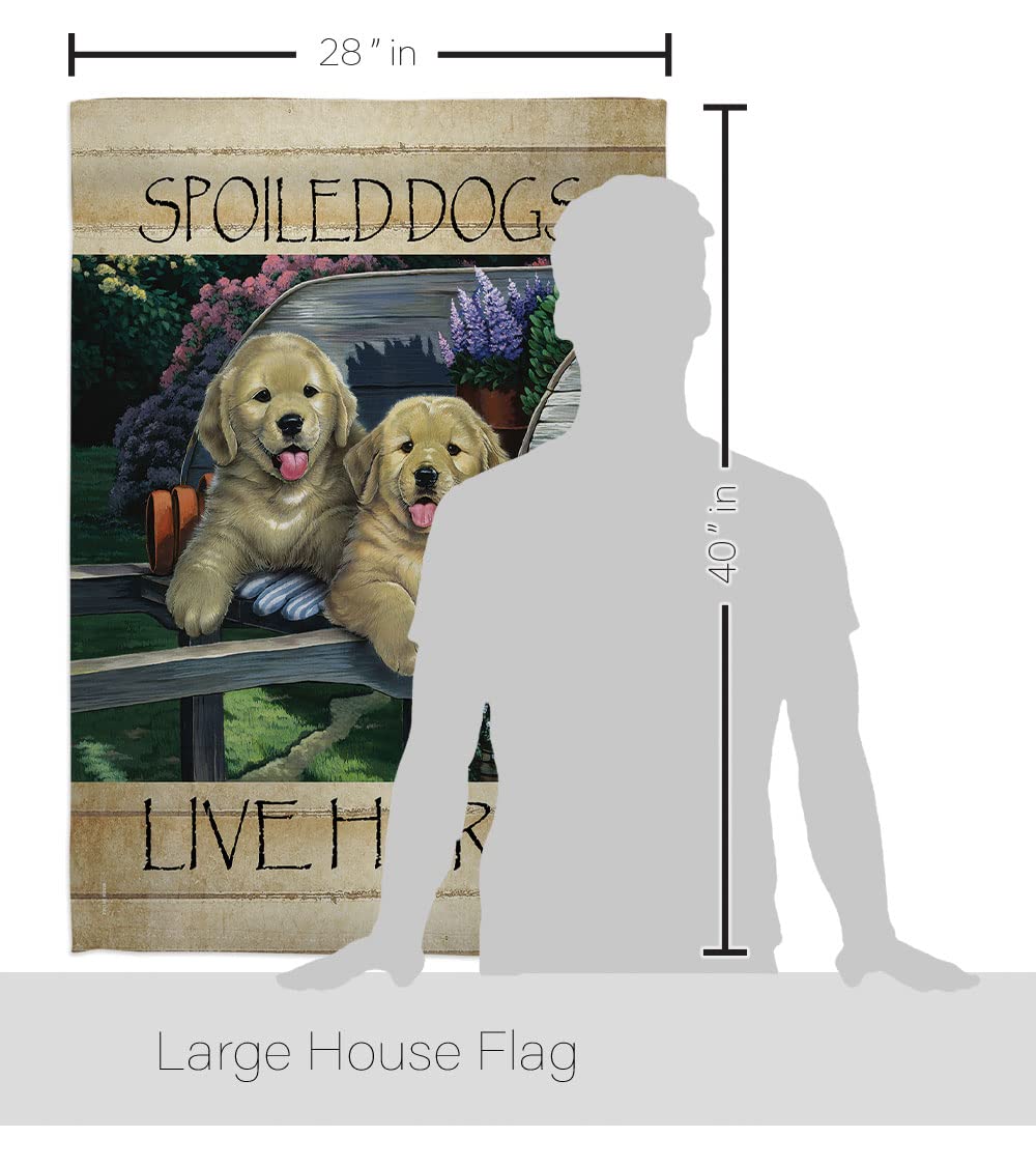 Wagging Along Nature Pets Flag Set 28x40in w/Flagpole - Outdoor Home Decor