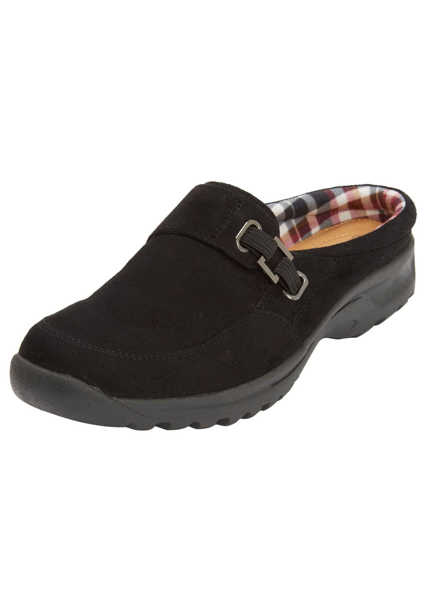 Comfortview Women's Wide Width Joy Mule Slippers - Soft Memory Foam House Shoes for Relaxing at Home, Lounge & Indoor Comfort