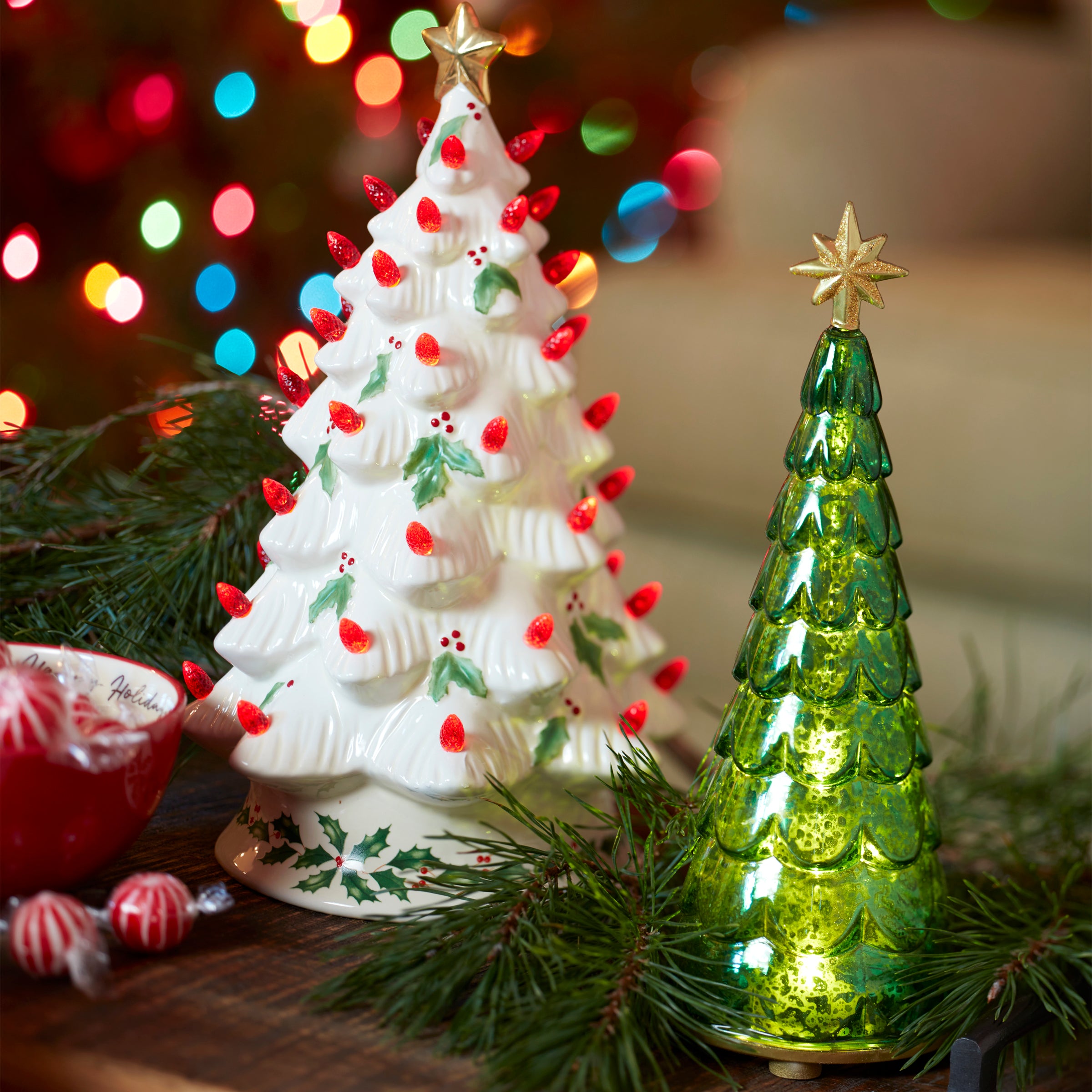 Vibrant Jewel Tone LED Lighted Tree - Perfect for Holiday Decor, Christmas Party, and Home Festive Lighting