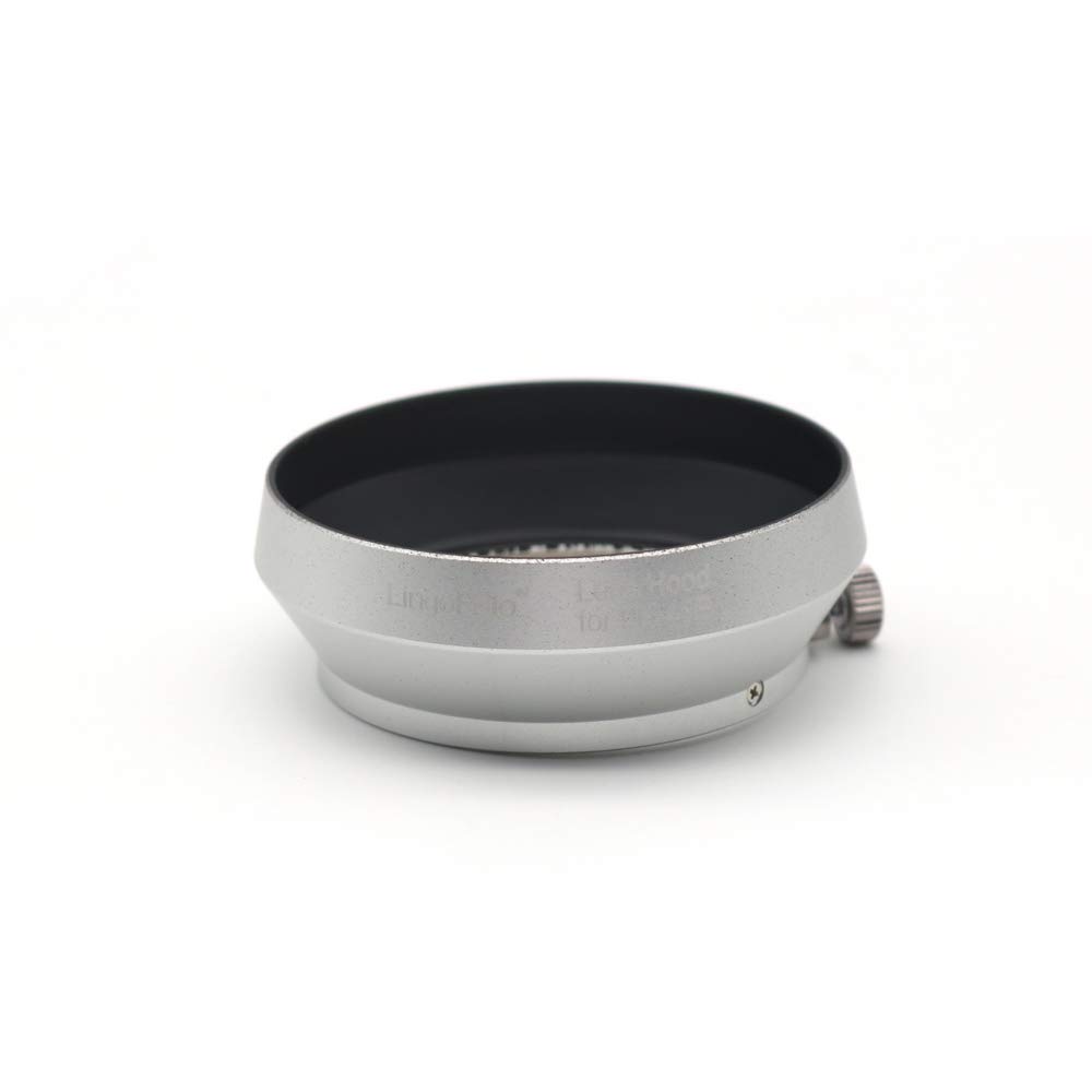 LingoFoto LH-37EPII Silver Metal Lens Hood for Olympus M.Zuiko Digital ED 14-42mm f/3.5-5.6 EZ & Other Compatible Lenses - Reduce Glare & Protect Lens (Perfect for Travel, Landscape & Outdoor Photography)