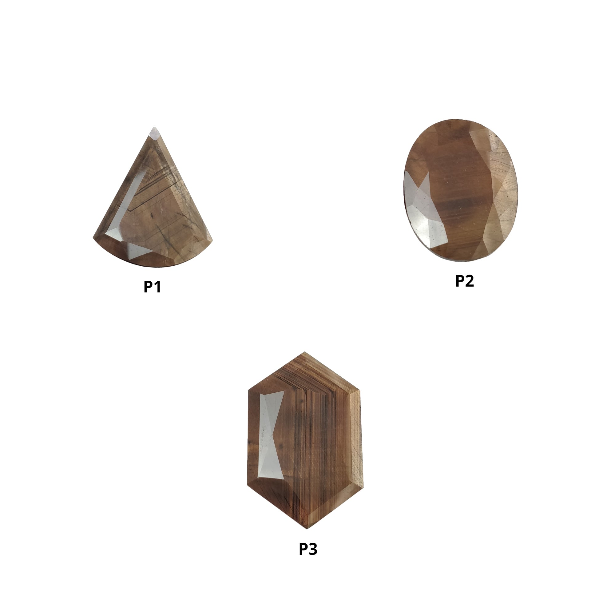 Natural Untreated Golden Brown Chocolate Sapphire Gemstone - Triangle, Oval, Hexagon Shapes - 1pc for Jewelry Making, Engagement Rings & Unique Gifts