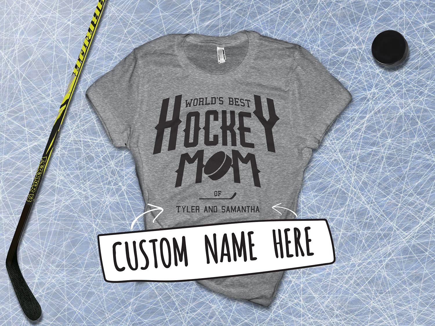 Custom Hockey Mom Personalized Sweatshirt - Women's Sports Apparel with Kids Names - Perfect Mother's Day Gift for Hockey Moms | Game Day, Team Support & Family Outings