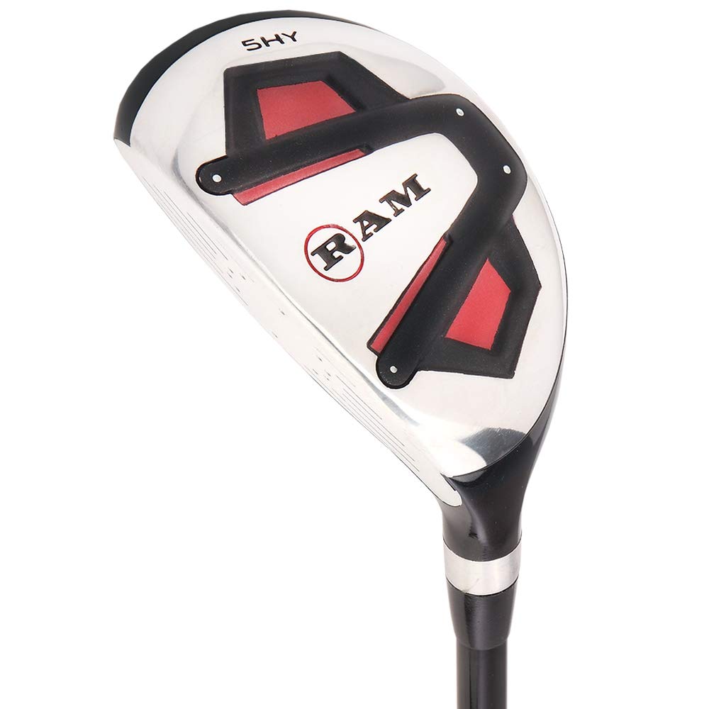 Ram Golf Accubar Men's Left Hand Iron Set 6-7-8-9-PW with 24° & 27° Hybrids for Improved Accuracy and Distance on the Course
