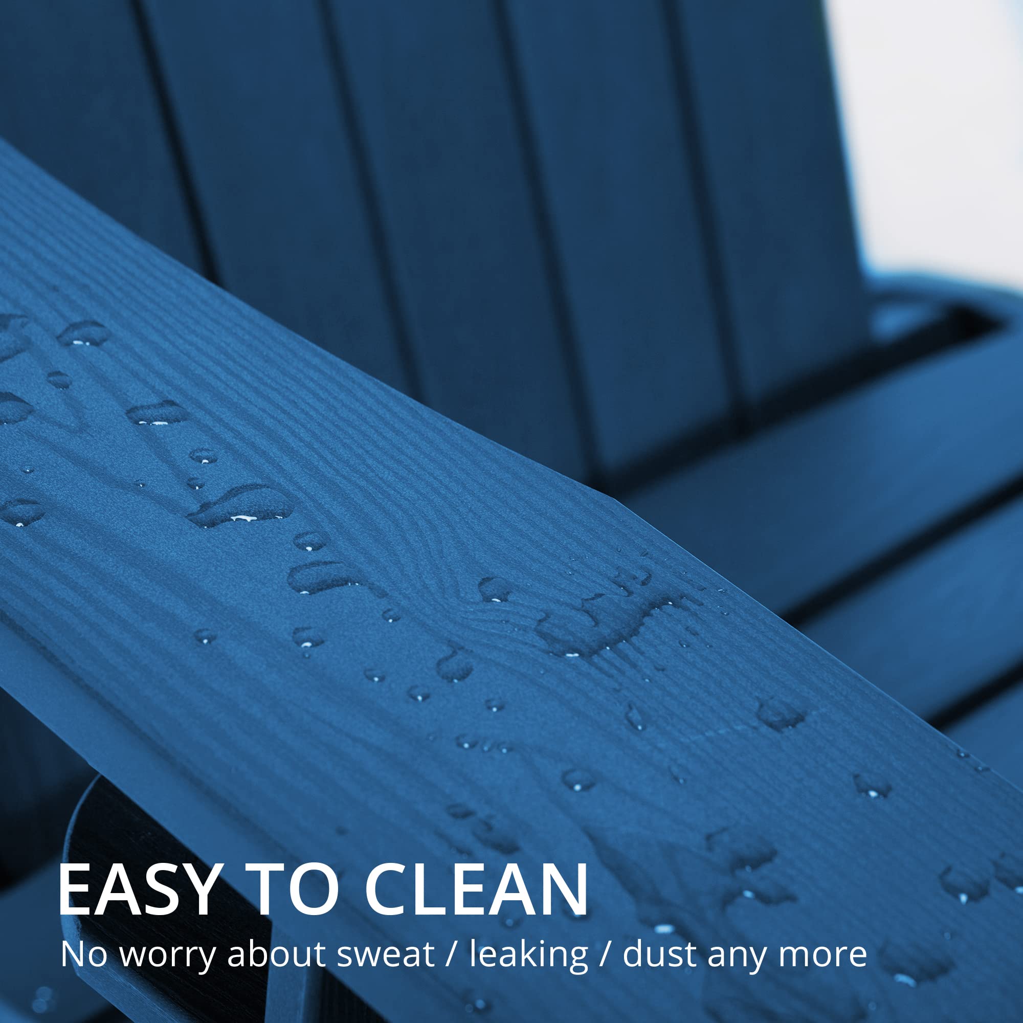**LUE BONA HDPS Adirondack Chairs Set of 2 - Heavy Duty 350LBS Capacity, Weather-Resistant Plastic Outdoor Chairs with Cup Holder for Patio, Deck, Porch - Navy Blue - Perfect for Backyard Relaxation & Fire Pit Gatherings**