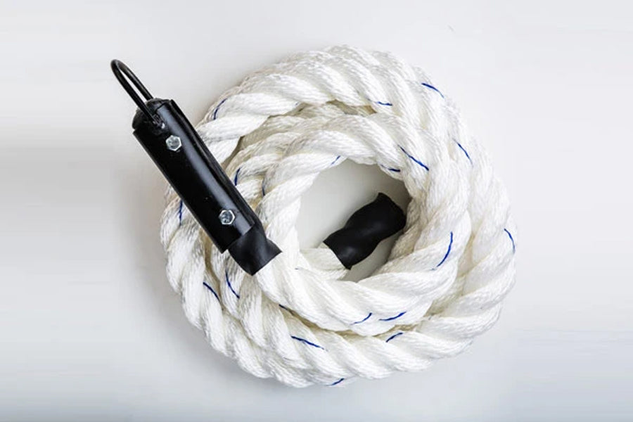 Premium White Warrior Climbing Rope - Heavy Duty 1/2
