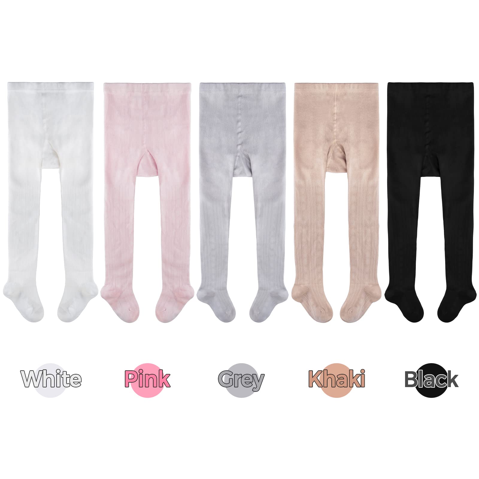 Baby Girls Cable Knit Tights - Warm Winter Toddler Leggings with Non-Slip Footed Design | Soft Solid Knit Pants for Dance & Play | Perfect for Cold Weather Outfits and Indoor Activities