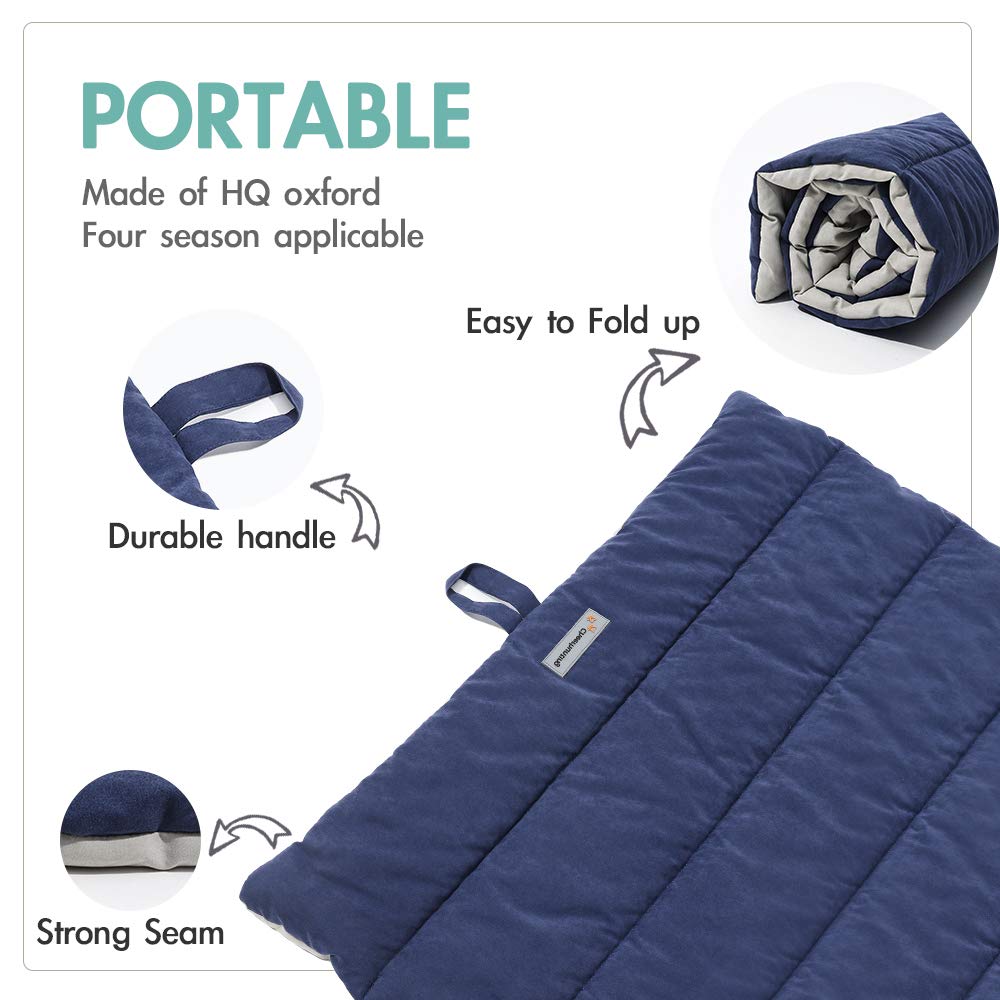 **Waterproof Outdoor Dog Bed - Large, Durable & Washable Pet Mat for Camping, Travel & Home Use**    **SEO优化说明**：   1. 核心关键词前置（