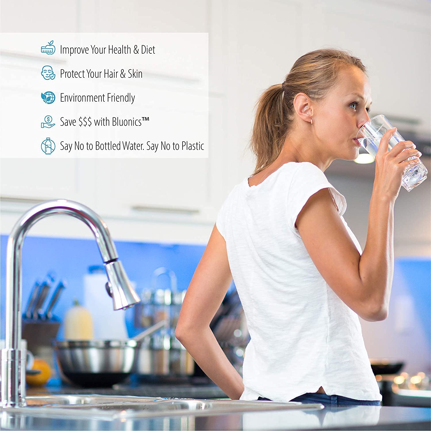 Reverse Osmosis Replacement Filter Set - 15 pcs RO Cartridges with 100 GPD Membrane for Clean Drinking Water | Under Sink Water Filtration System | Home, Office & RV Use