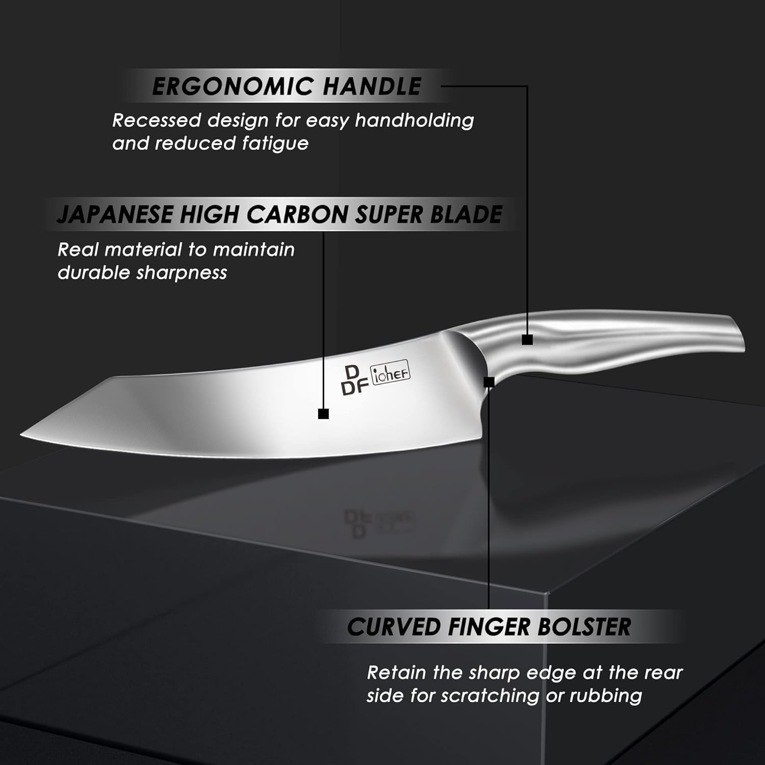 16-Piece Japanese Stainless Steel Kitchen Knife Set with Wooden Block - Ultra Sharp Chef Knives, Paring Knife, Bread Knife & Knife Sharpener - Perfect for Home Cooking, Professional Chefs & Gift Giving