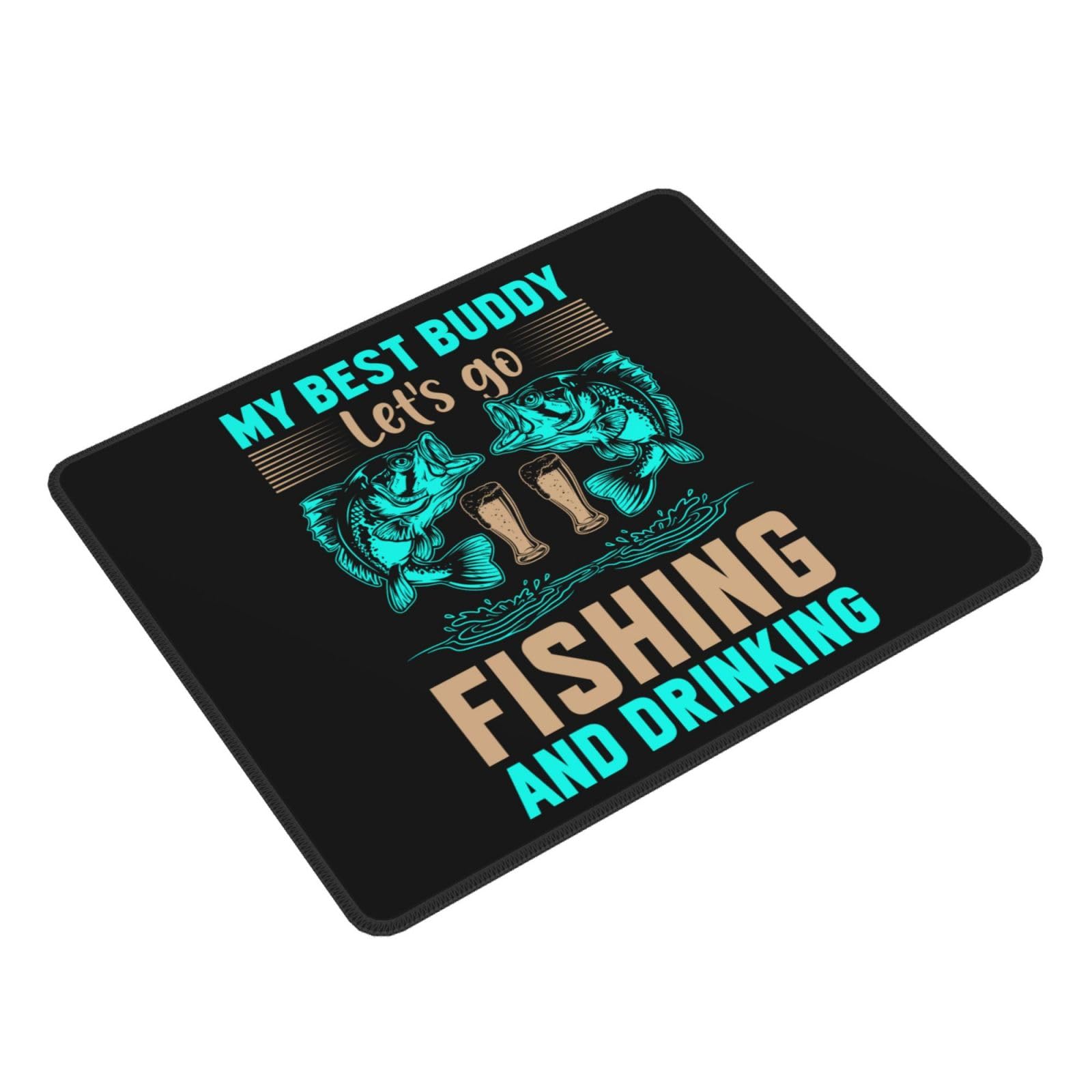 Waterproof Non-Slip Rubber Base Mouse Pad - 10x12 Inch Gaming & Office Mousepad for PC/Laptop - Perfect for Fishing Enthusiasts, Gamers & Office Work