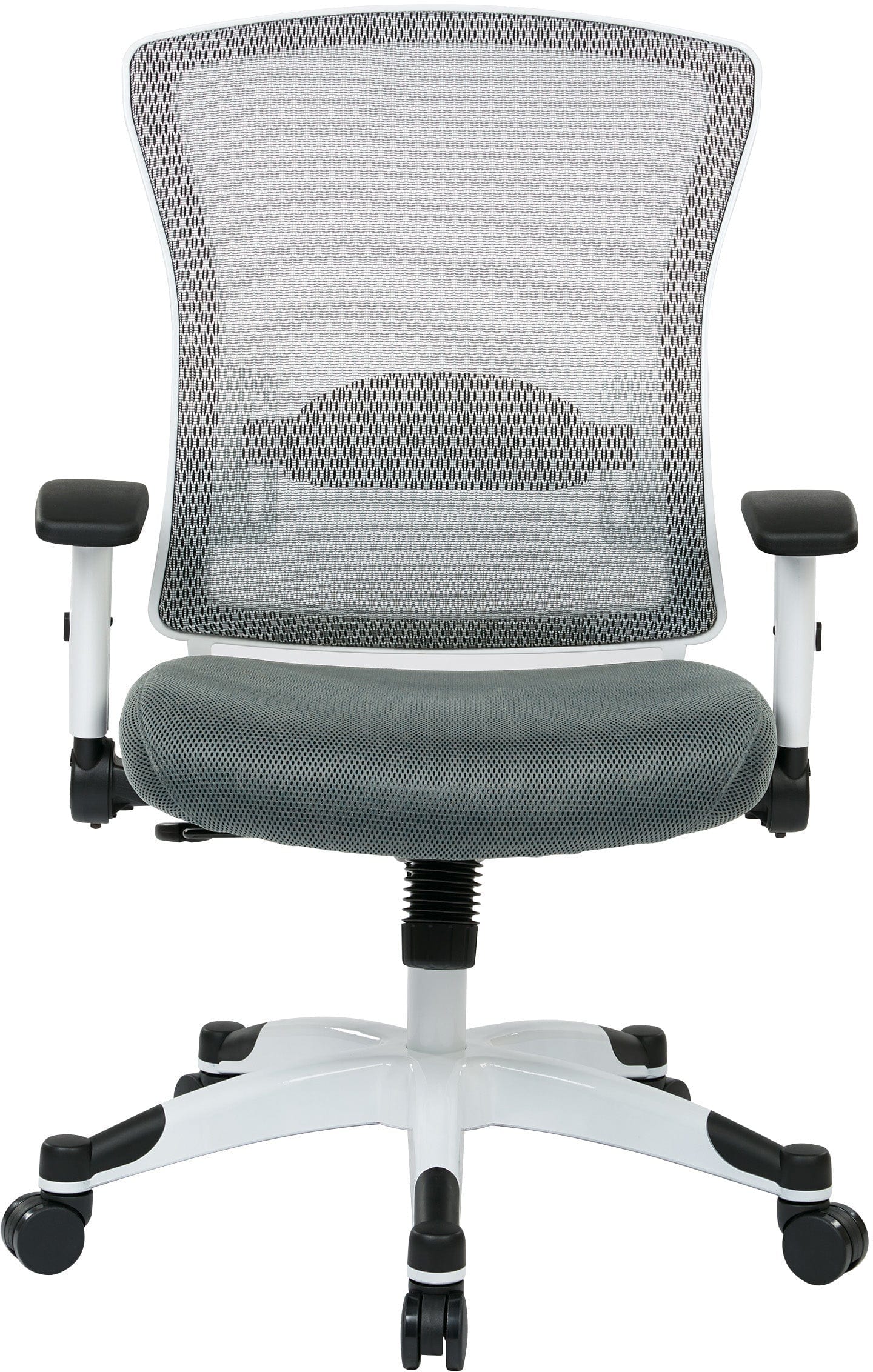 Office Star White Frame Managers Chair - Ergonomic Mesh Back, Adjustable Height, Fun Colors (317W W1C1F2W) - Perfect for Home Office, Conference Rooms & Executive Workspaces