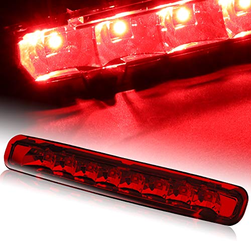 2005-2009 Ford Mustang LED 3rd Brake Light - Chrome/Red Lens LED Stop Strip Fog Lamp Set | Replacement & Upgrade | Perfect for Night Driving & Enhanced Safety