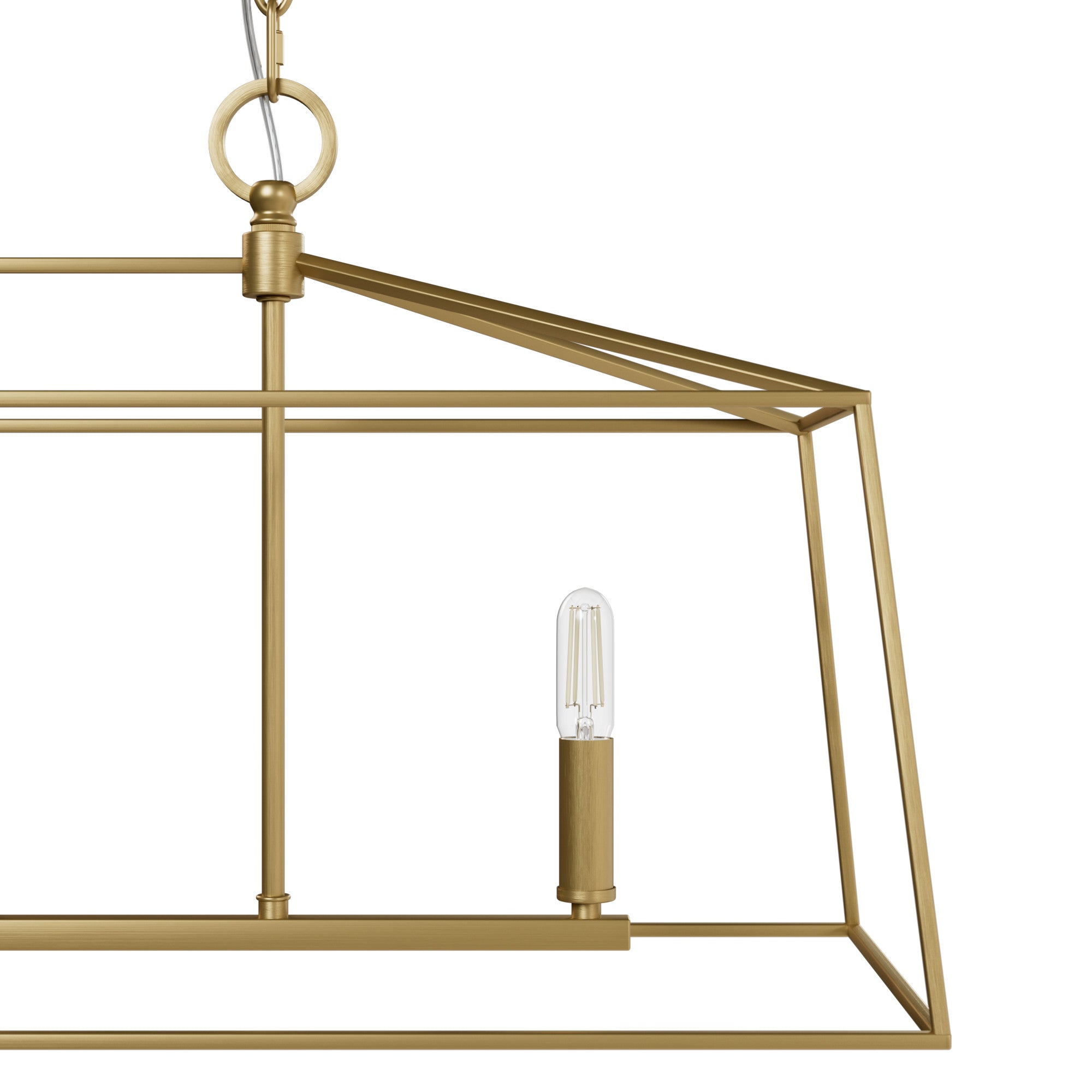Hunter Fair Oaks Luxe Gold 4-Light Chandelier Ceiling Light Fixture - Jasmine Roth Collection - Elegant Dining Room & Bedroom Lighting for Modern Homes