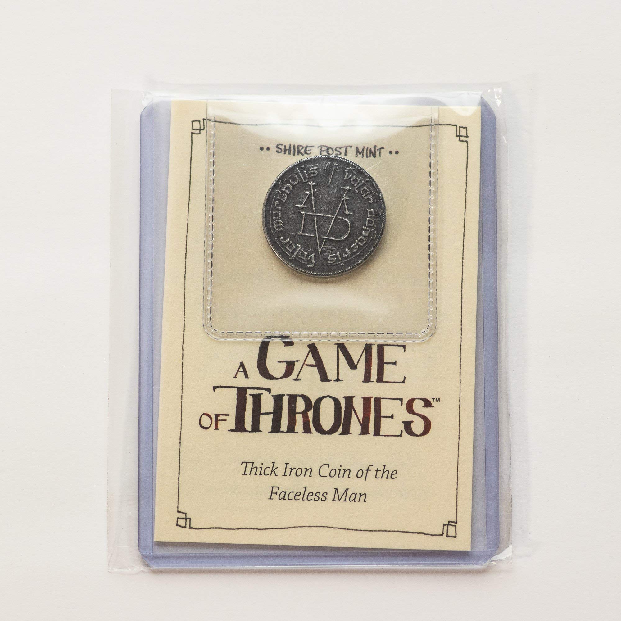 The Faceless Man Thick Iron Coin - Collectible Medieval Fantasy Replica for Game of Thrones Fans, Cosplay & Display
