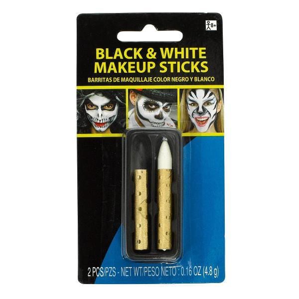Black & White Makeup Sticks - Waterproof & Long-Lasting Dual-Ended Cosmetic Pencils for Eyes, Lips & Eyebrows - Perfect for Everyday Makeup, Professional Looks & On-the-Go Touch Ups