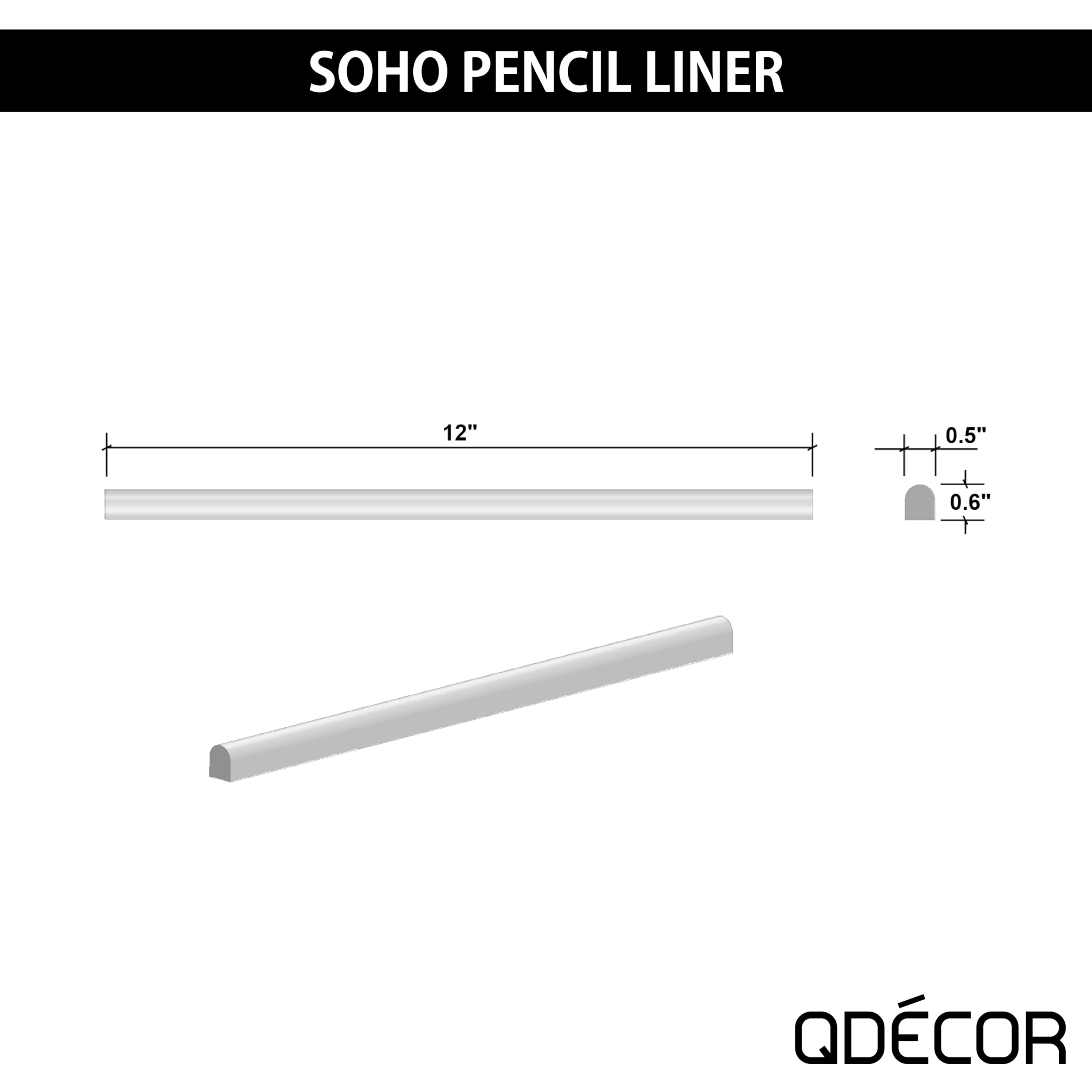 Questech Decor 12-Pack Gray Polished Tile Trim - 1/2