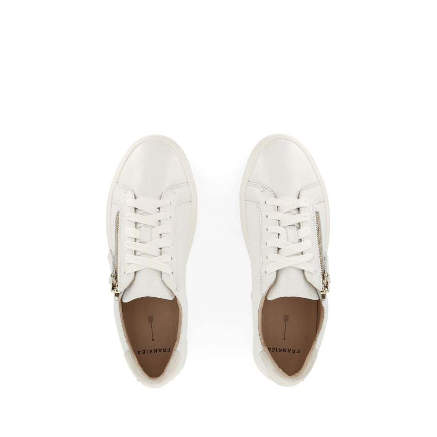 BILLIE Women's White Tumbled Leather Jacket - Stylish & Soft for Casual Outfits & Fall Fashion