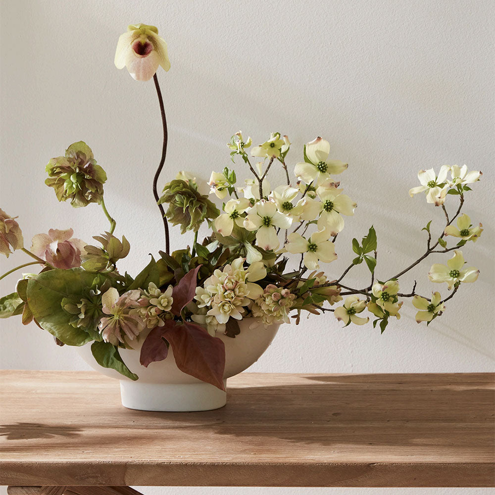 Elegant Ceramic Compote Vase - Handcrafted Fruit Bowl for Dining Table Centerpiece, Kitchen Decor & Wedding Decorations