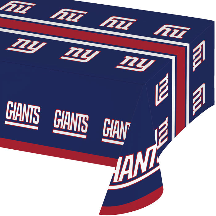 12-Piece Bulk New York Giants Table Covers - Waterproof NFL Team Party Decorations for Game Day, Tailgating & Sports Events