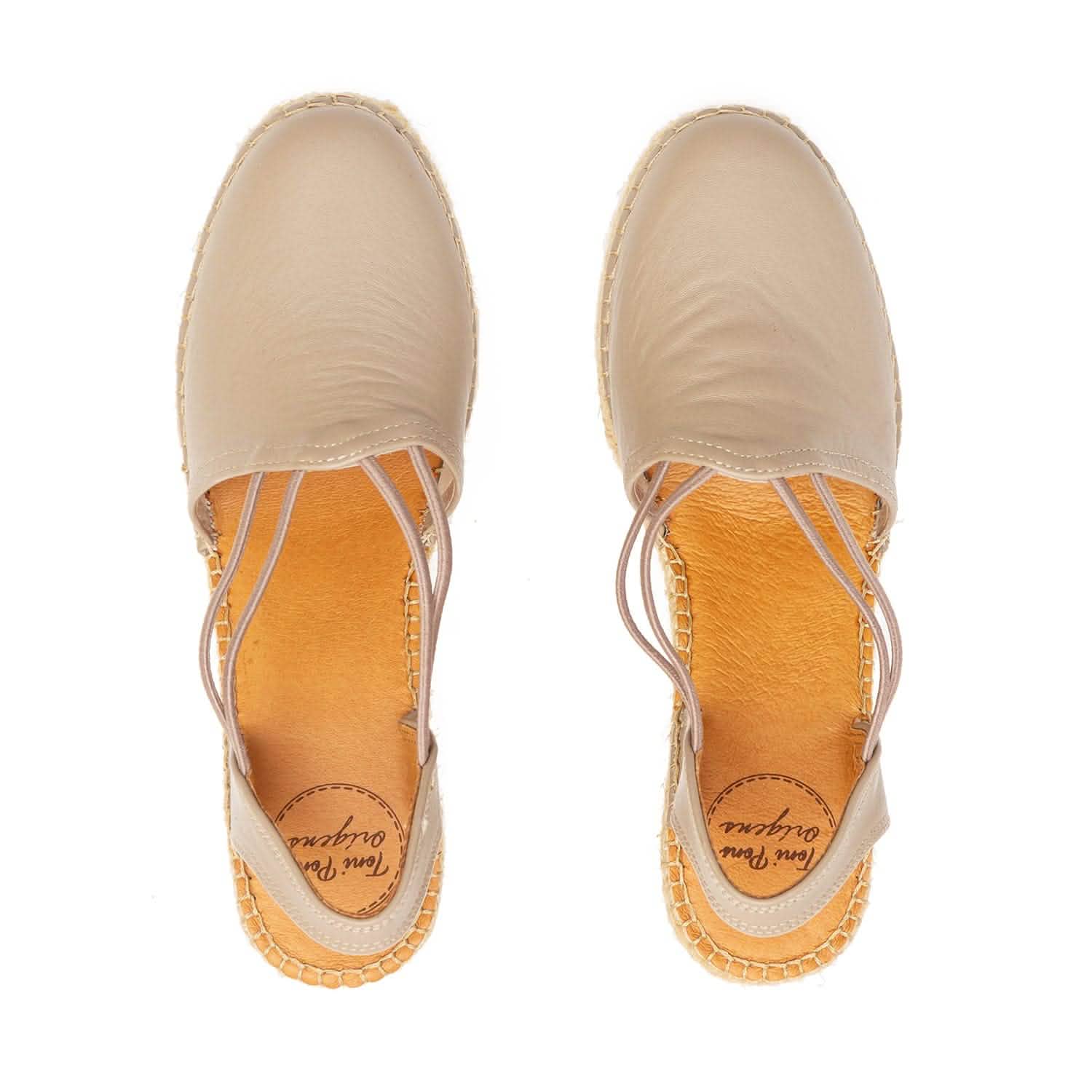 Women's Plain Leather Wedge Espadrilles - Comfortable Slip-On Summer Shoes for Casual Wear & Beach Outings | Torino P