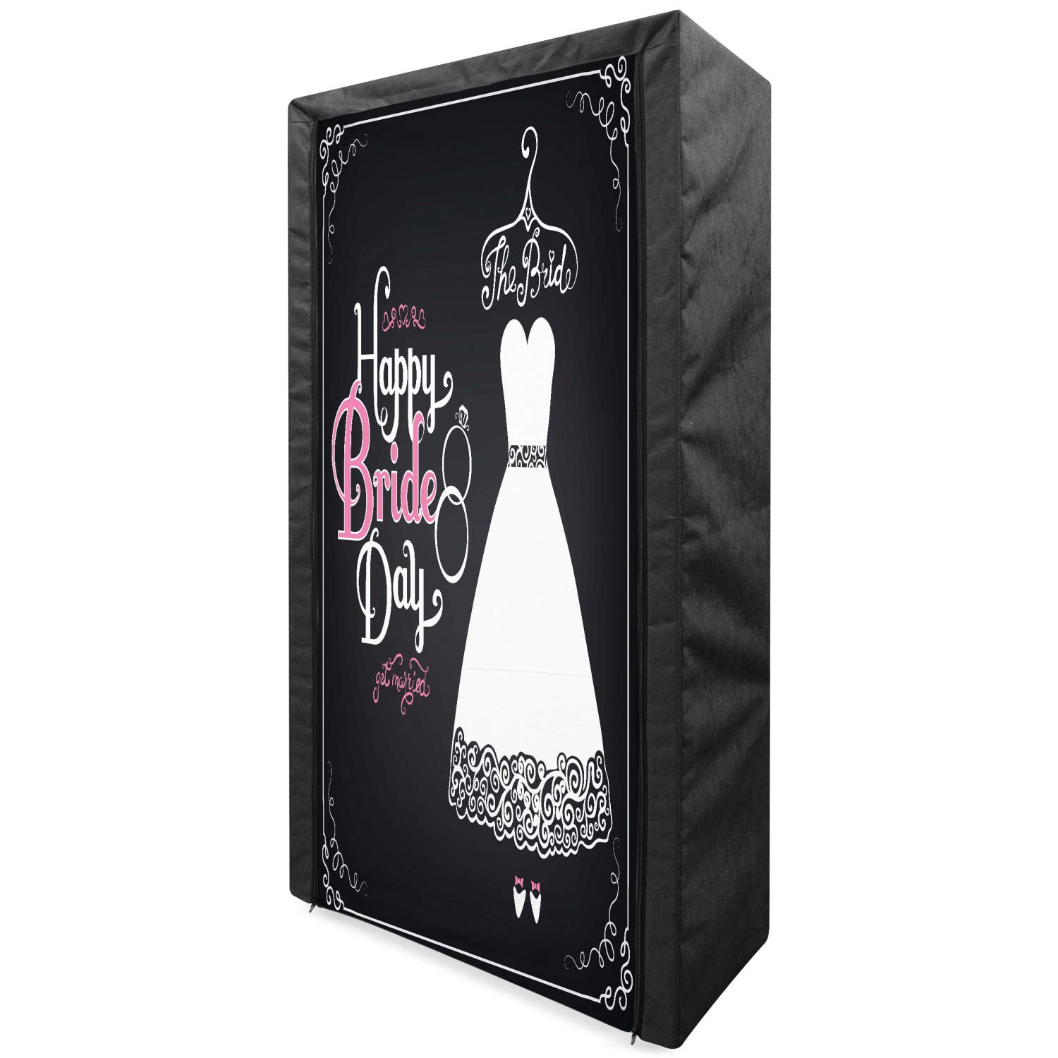 Ambesonne Portable Fabric Wardrobe for Bridal Shower - 33.5