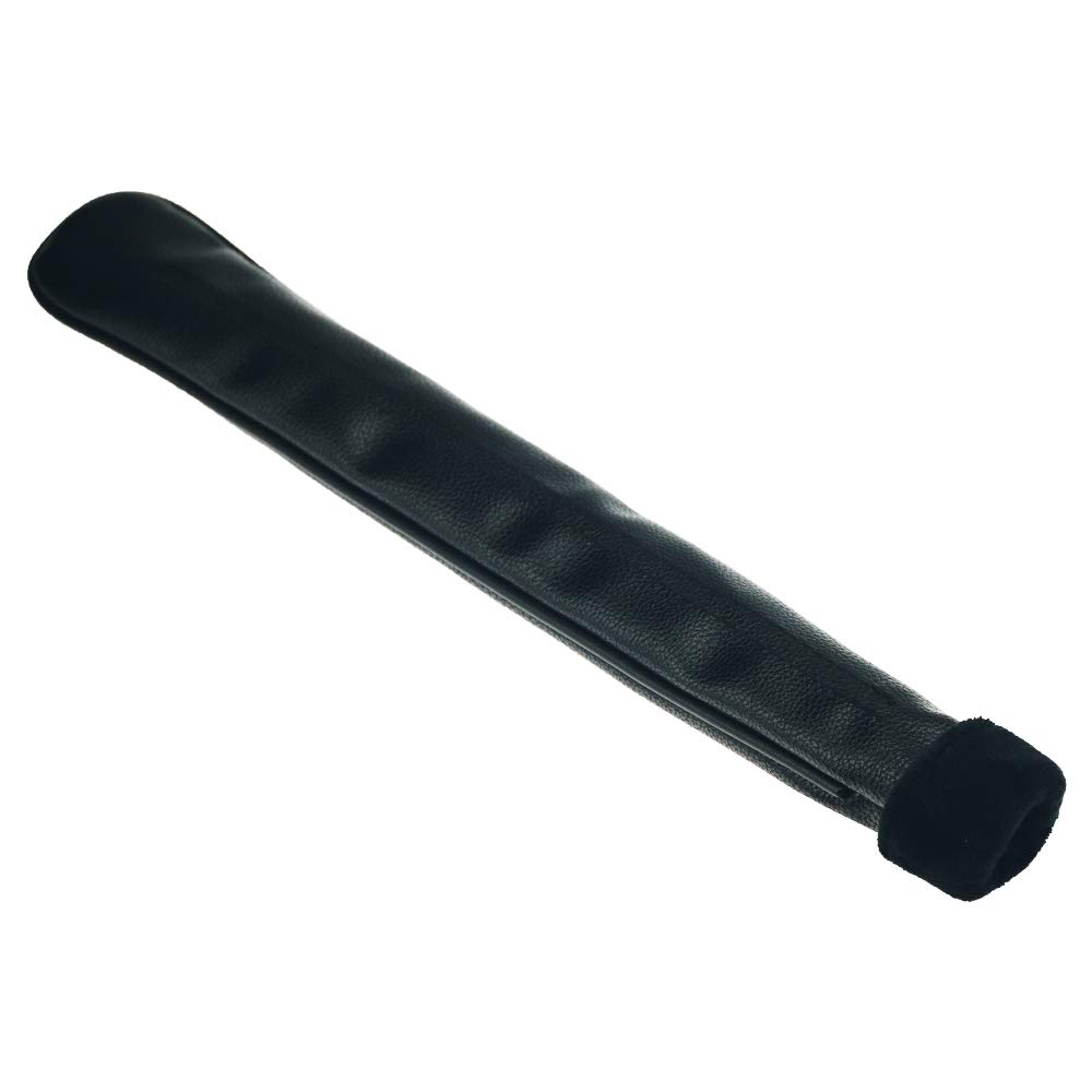 Premium Leather Golf Alignment Stick Cover - Holds 2+ Sticks, Black Golf Training Aid for Driving Range Practice | Perfect for Golf Bag Organization & Swing Training Accessories