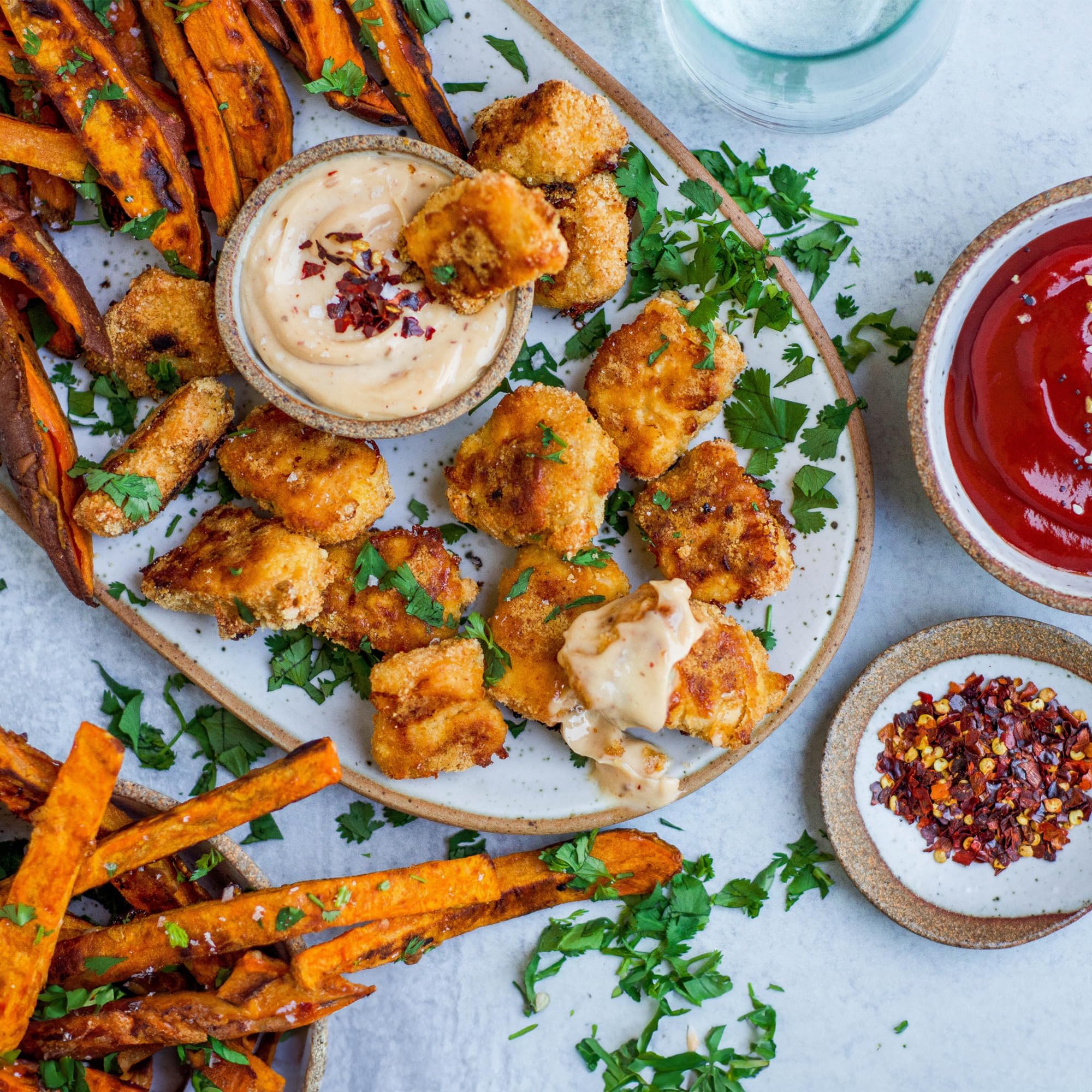 Earth Bound Vegan Plant-Based Chicken Nuggets - High Protein, Shelf-Stable, Halal & Kosher Certified, No Preservatives or Artificial Colors, 13.8g Protein Per Serving - Perfect for Vegan Meals, Meal Prep & Healthy Snacking