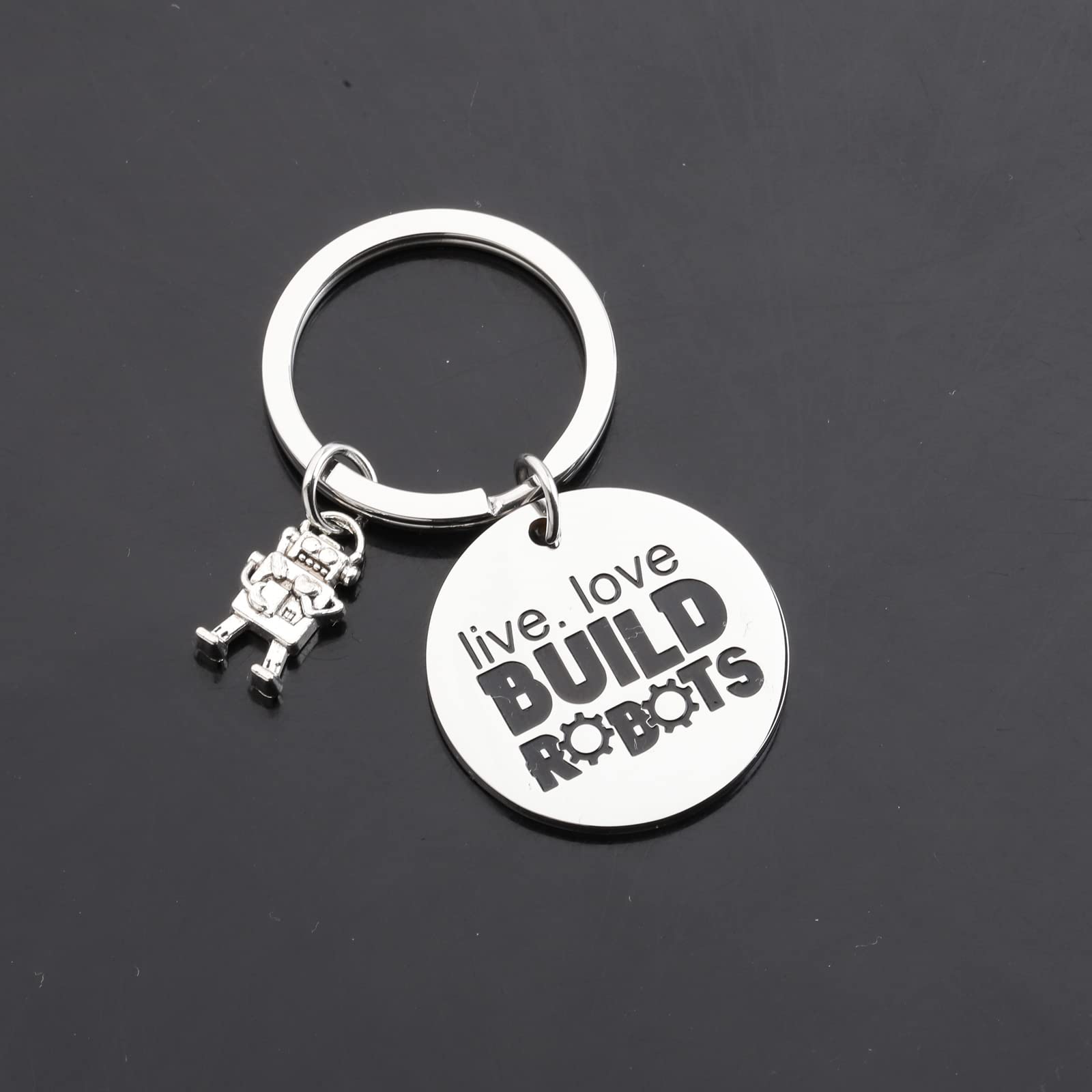 TGBJE Robotics Team Thank You Gift - Live Love Build Robots Keychain for Robot Lovers & Engineers | Perfect for STEM Students, Robotics Competitions & Tech Enthusiasts