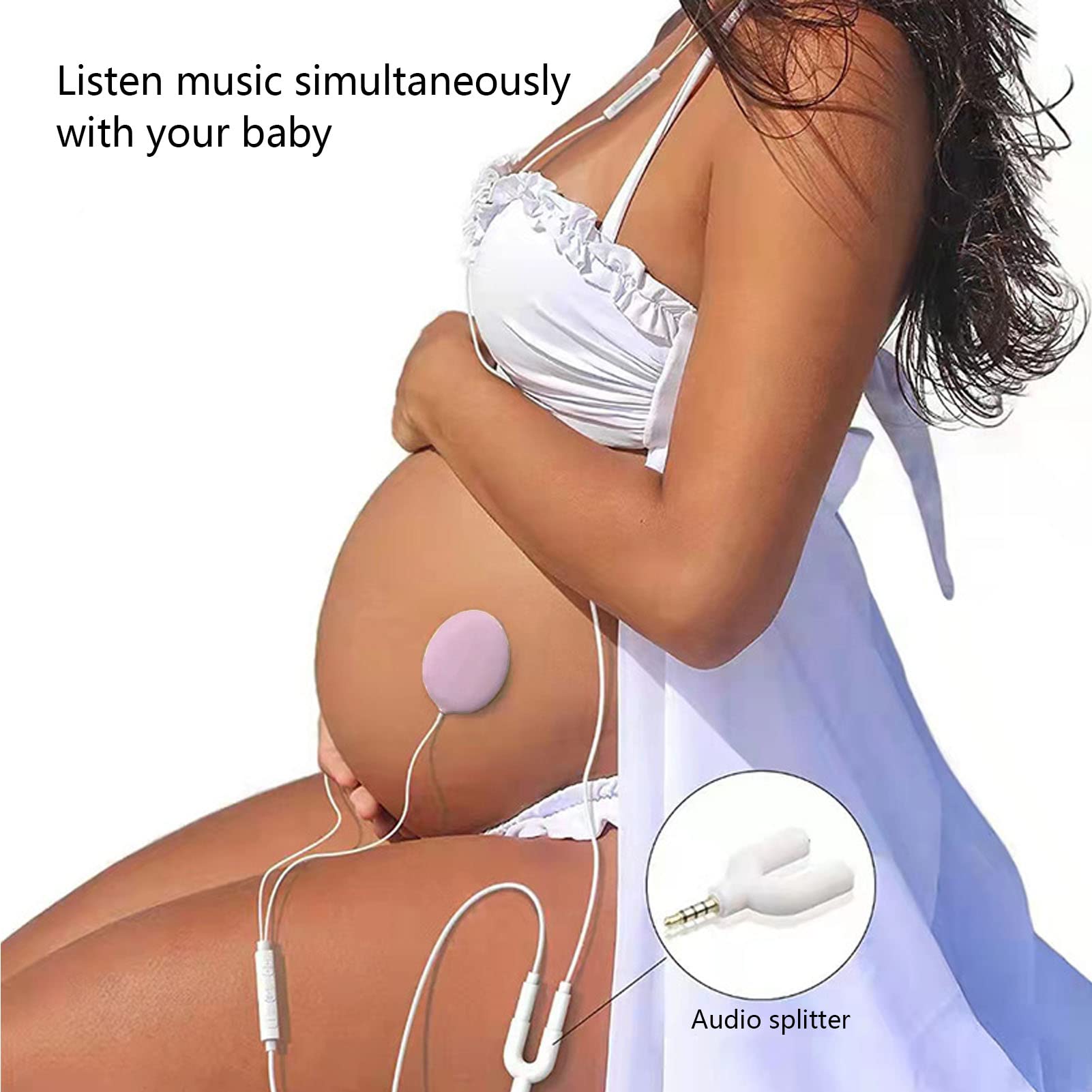 Baby Belly Headphones – Portable Prenatal Music Headphones for Pregnancy, Womb Sound Speaker for Unborn Baby – Perfect Gift for Expecting Moms (Use During Relaxation, Bonding Time & Fetal Stimulation)