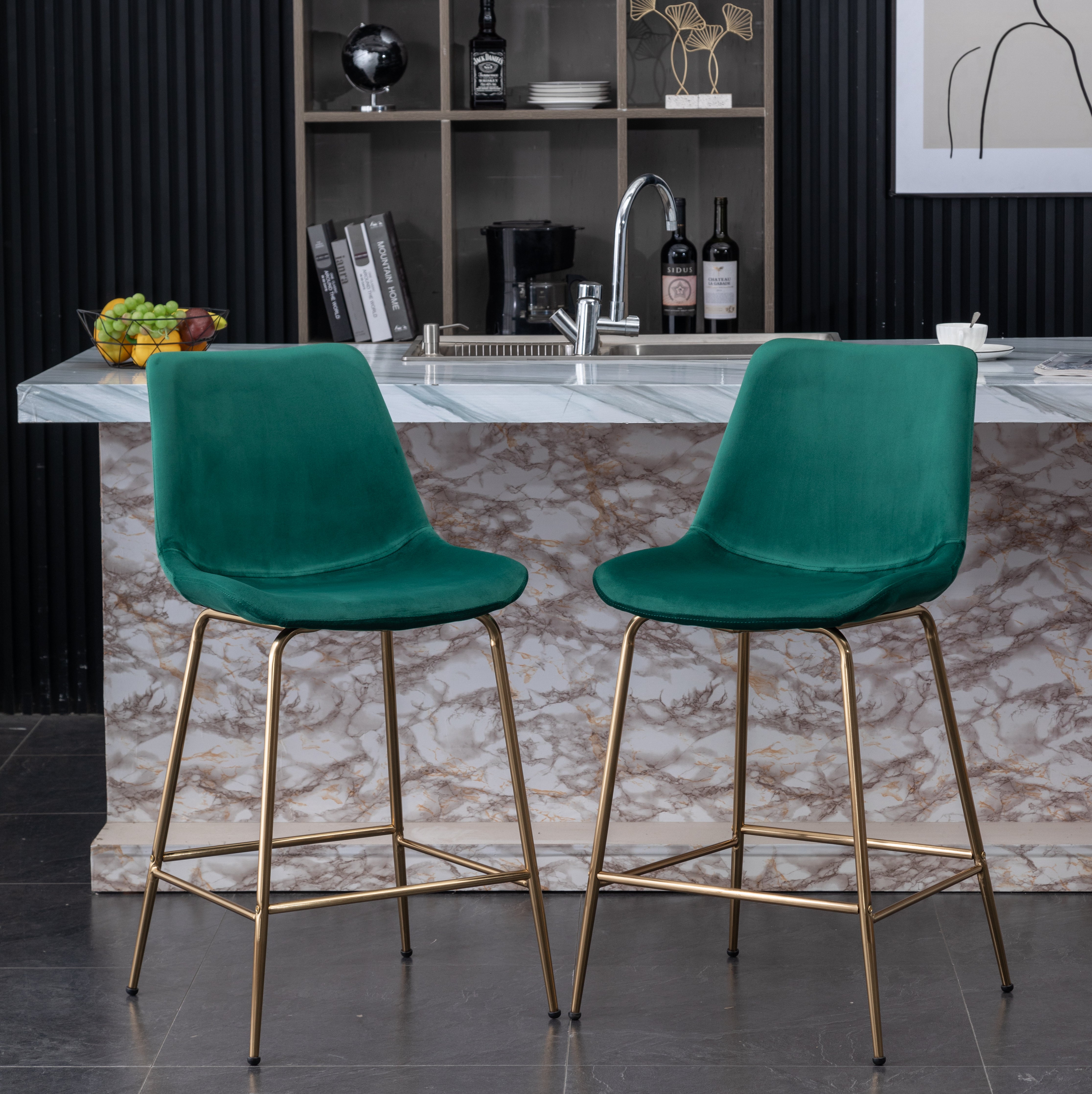 Roundhill Furniture Aufurr Modern Velvet 26.5