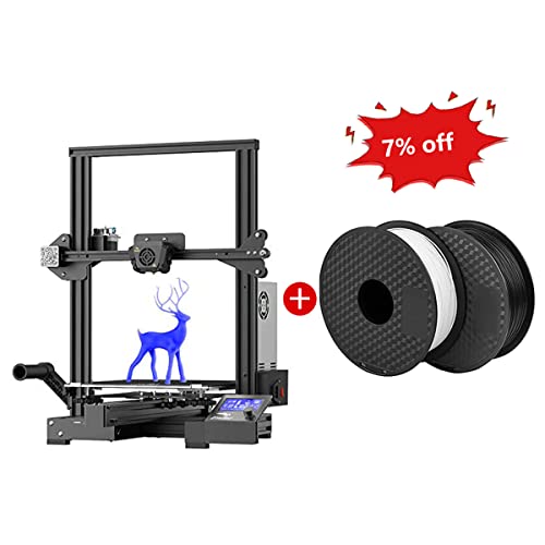 Creality Ender 3 Max FDM 3D Printer with 1KG PLA Filament 1.75mm (White & Black) - Perfect for Home DIY, Prototyping & Hobby Projects