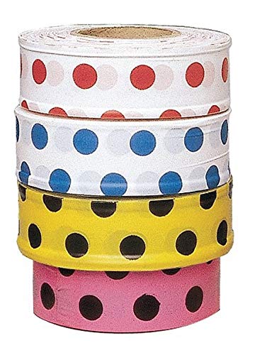 PRESCO Red & White Polka Dot Flagging Tape - 1-3/8