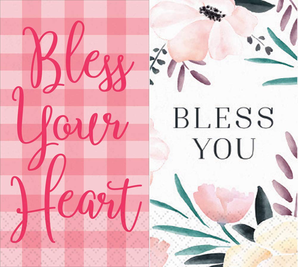 Bless You Floral Hankies - 6 Pack Pocket or Purse Tissue Packets for Everyday Use, Travel & Gifting | Elegant Floral Design