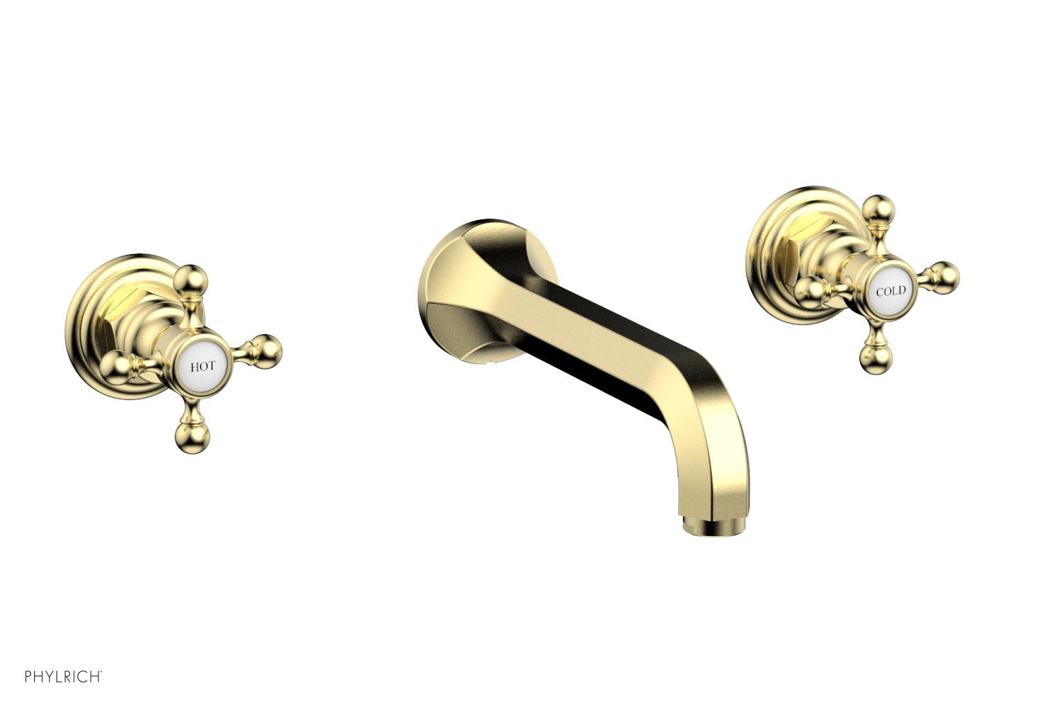 HEX TRADITIONAL Wall Mounted Lavatory Sink Set 500 11 - Perfect for Bathroom, Powder Room, and Guest Bathroom Decor