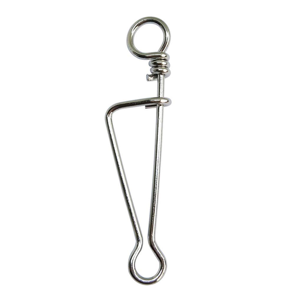 Stainless Steel Fishing Snap Swivels - 100 Pack Saltwater & Freshwater Fishing Connectors for Crappie, Bass, and More - Durable Fishing Accessories for Anglers | Ideal for Lure Changing, Tackle Box Organization, and All-Day Fishing Trips