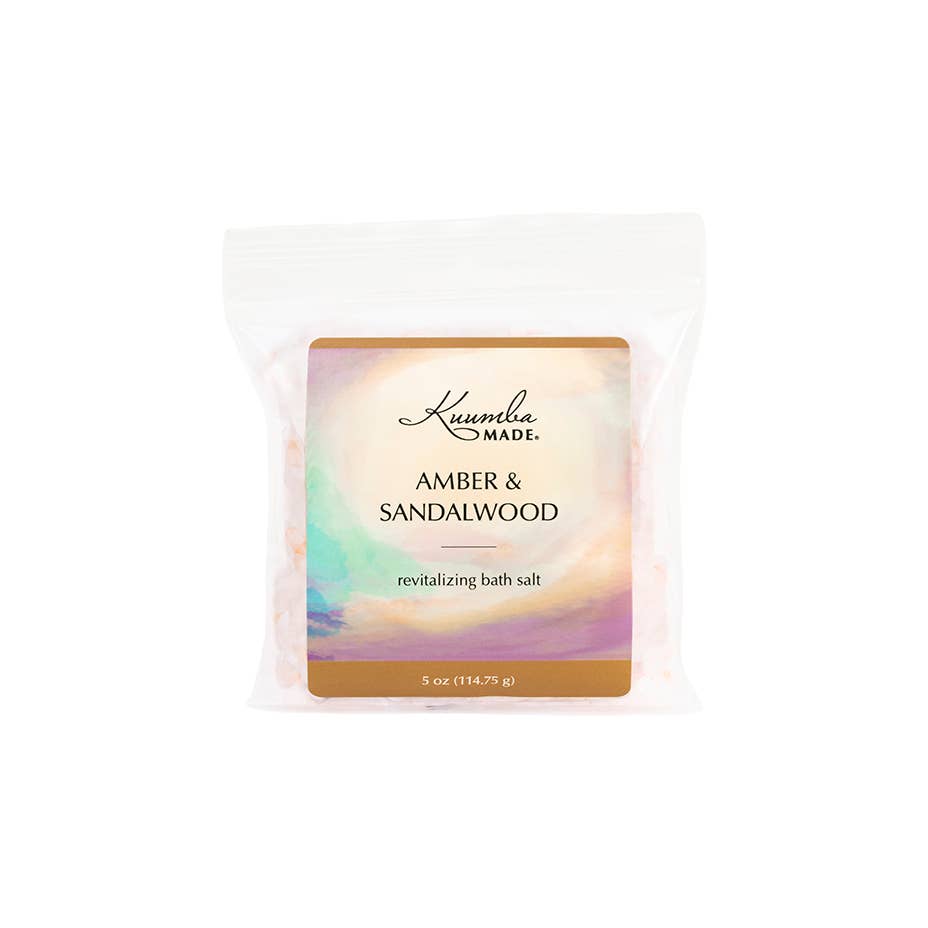 Relaxing Amber & Sandalwood Bath Salts for Stress Relief | Natural Aromatherapy Soak | Perfect for Spa Nights & Self-Care Routines