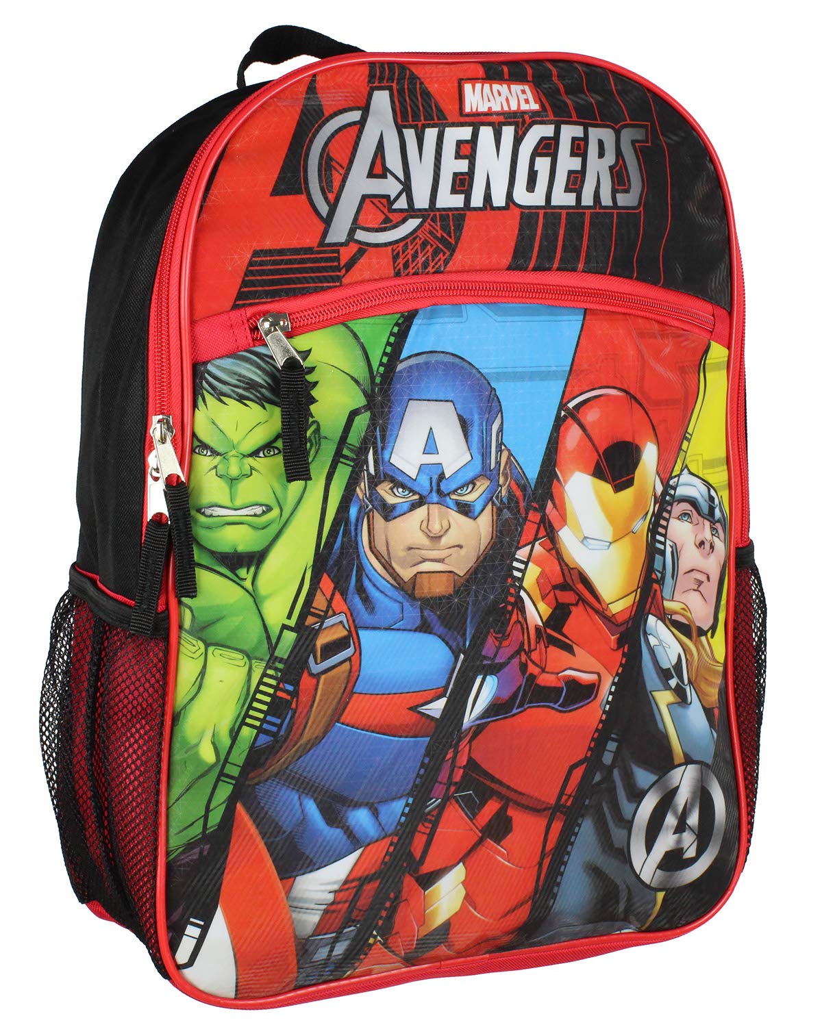 Marvel Avengers Superhero Backpack - Iron Man, Thor, Hulk & Captain America 16 Inch School Bag for Kids & Adults - Perfect for Travel, School & Comic Con