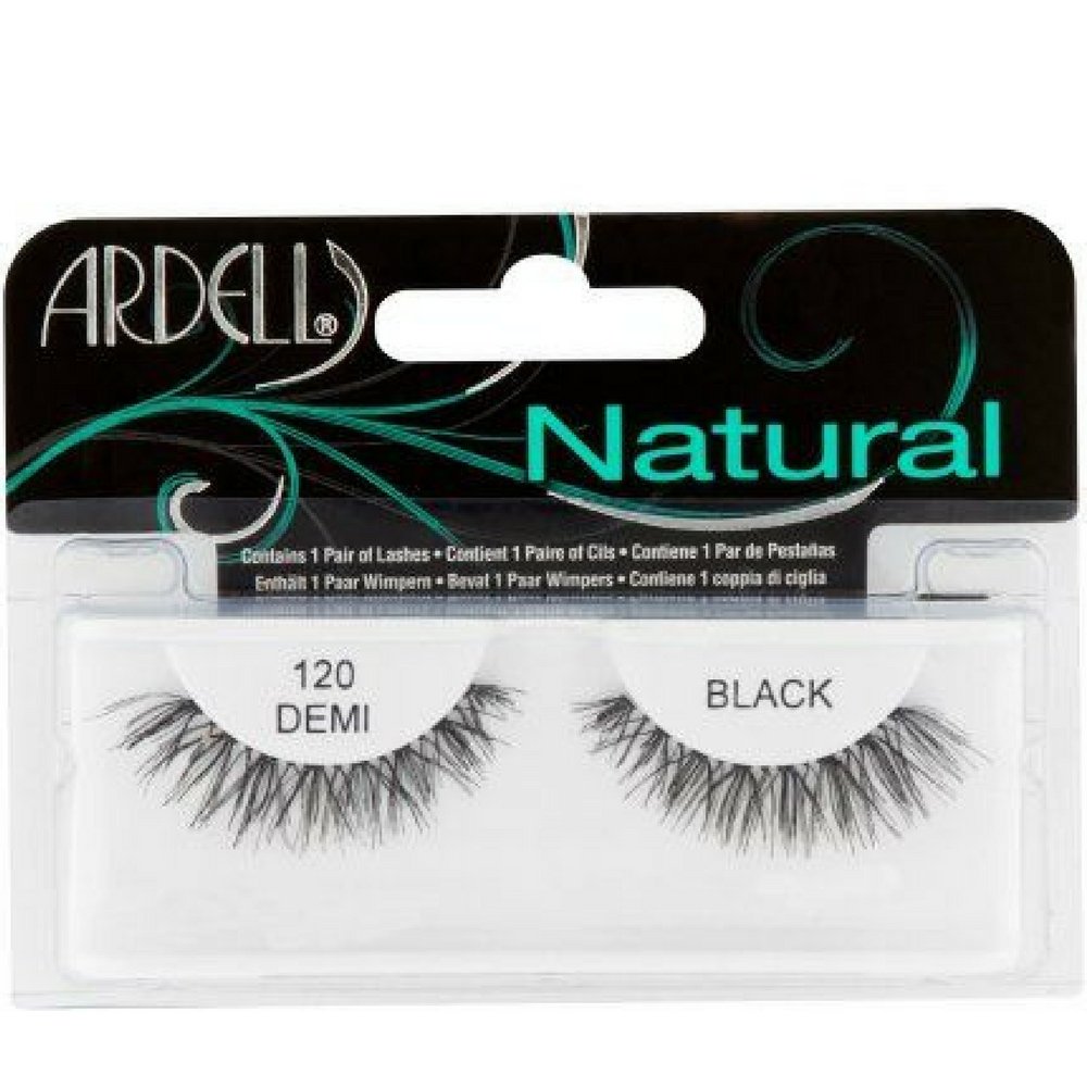 Ardell Fashion Lashes Natural Strip False Eyelashes - Black (Pack of 12) - 120 Style for Everyday Wear & Special Occasions